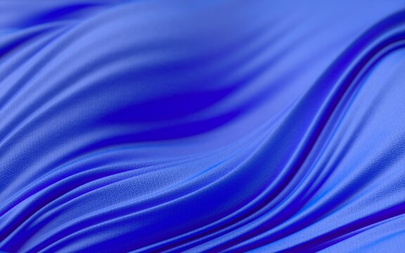 Abstract blue fabric waves texture background for design