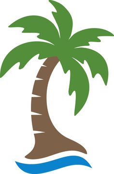 Tropical Island with Palm Tree.eps