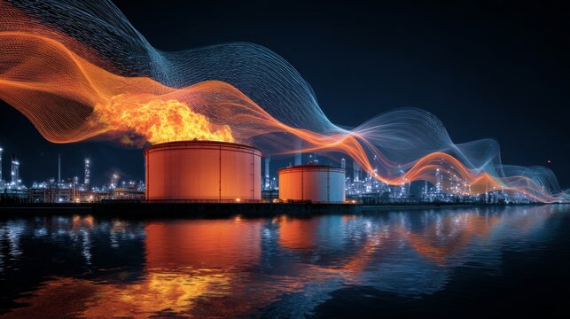 Devastating fire erupts at chemical storage site. Fiber optics.