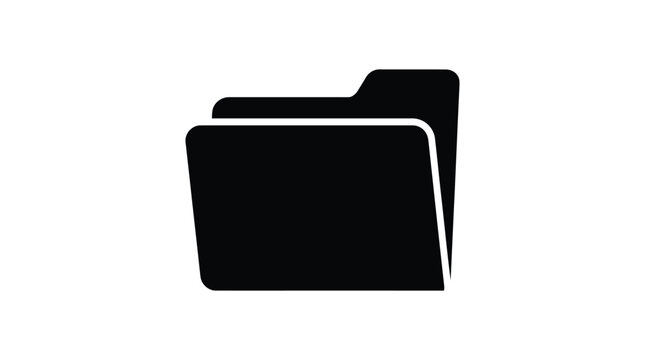 File folders silhouette on a white background flat vector graphic
