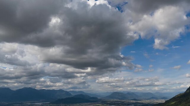 Majestic Cloud Time-Lapse Over the Mountains of British Columbia, Canada