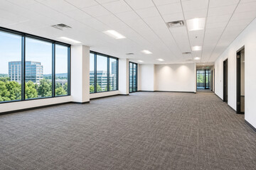Fototapeta premium Modern Empty Office Space Ready for Business