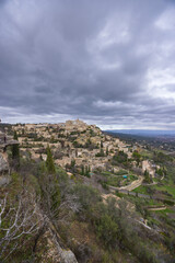 Obraz premium Gordes village on hill in Provence Alpes Cote d'Azur