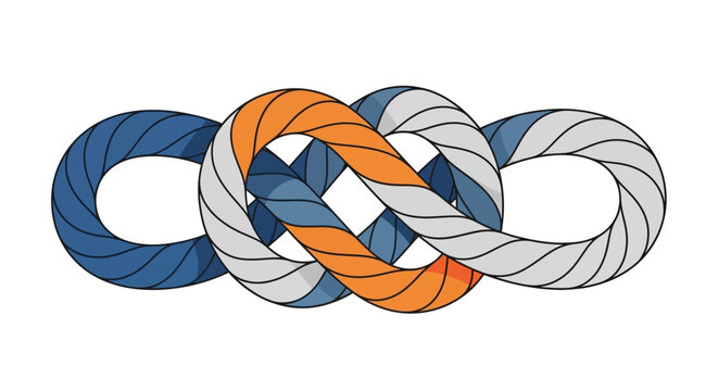Braided Rope Knot Closeup.