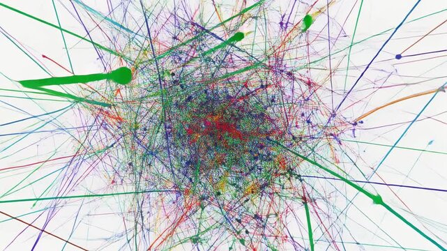 Abstract particle motion visualization in 3D space