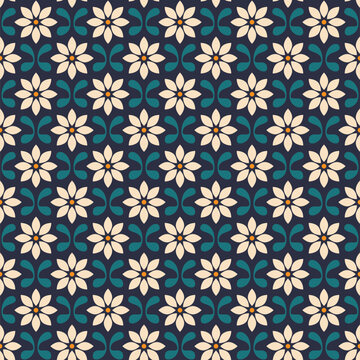 abstract floral seamless pattern tile wallpaper

