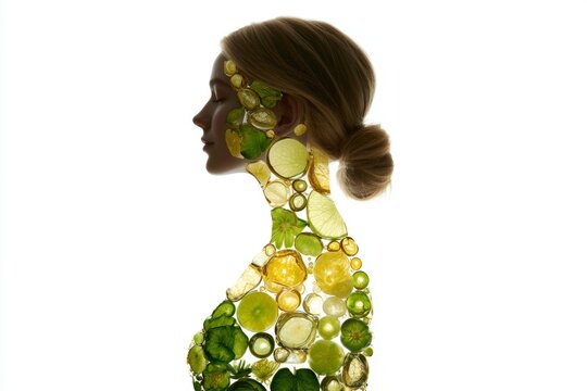 Visual story of zinc supplements enhancing health. Healthy skin.