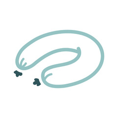 Ring Bologna Sausage Minimalistic Flat Icon © nasik