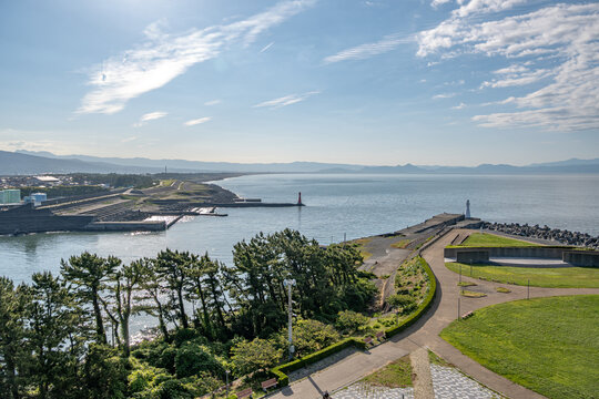 ふじのくに田子の浦みなと公園から望む駿河湾