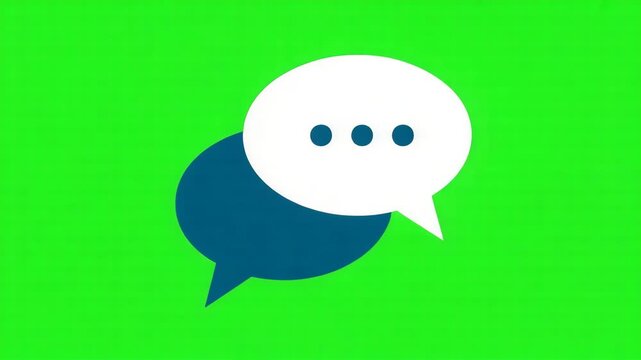 Two speech bubbles icon, communication concept, chat symbol, vector illustration 4k video