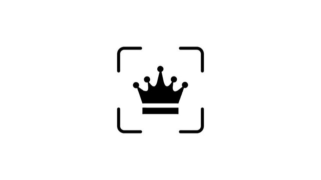Crown icon scanning process with green light animation.