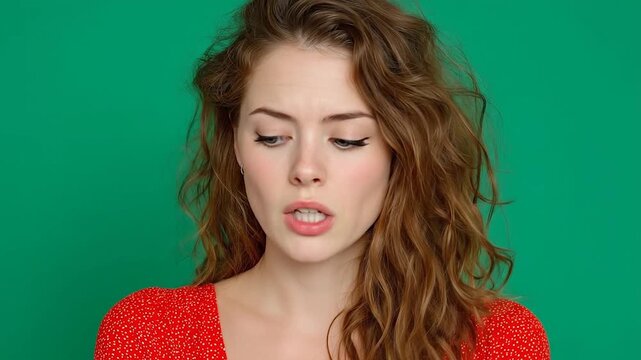 Female rolling her eyes in exasperation at a boring conversation
