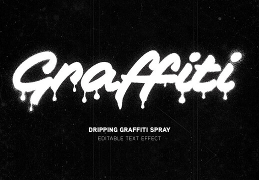 Dripping Graffiti Spray Text Effect