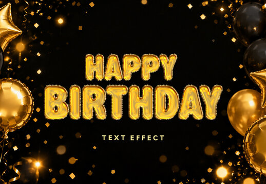 Happy Birthday Text Effect