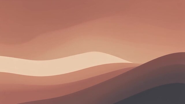A serene desert landscape illustration featuring rolling hills and warm sunset tones.