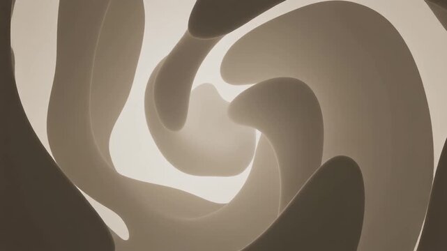 A mesmerizing swirl of brown and beige shapes dance across the screen.
