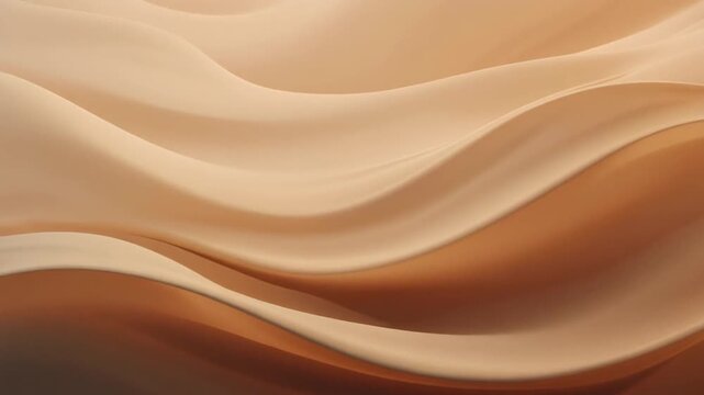 Wavy abstract illustration of brown and beige sand dunes landscape