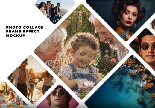 Photo Collage Frame Mockup