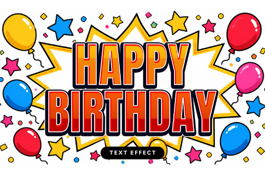 Birthday Celebration Text Effect