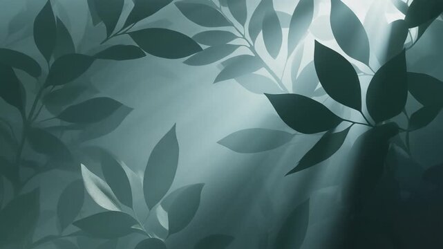 Dark green leaves shine with sunlight filtering through them indoors