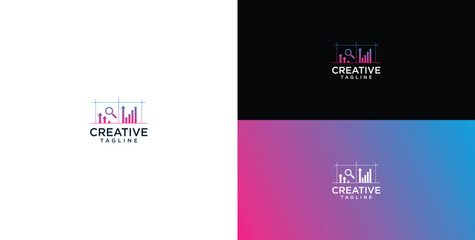 Abstract geometric logo representing growth and creativity with a modern, professional aesthetic © micky_adb