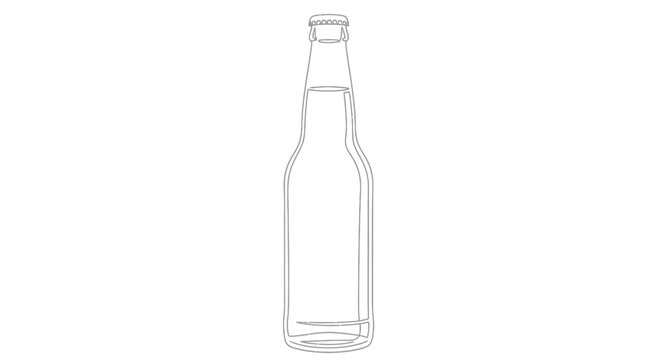 Glass soda bottle with cap.