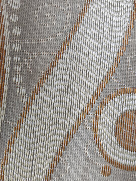 Woven Fabric Textile Texture With Decorative Pattern Background