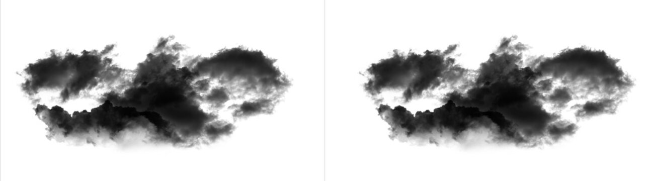 Dark storm clouds isolated on transparent background