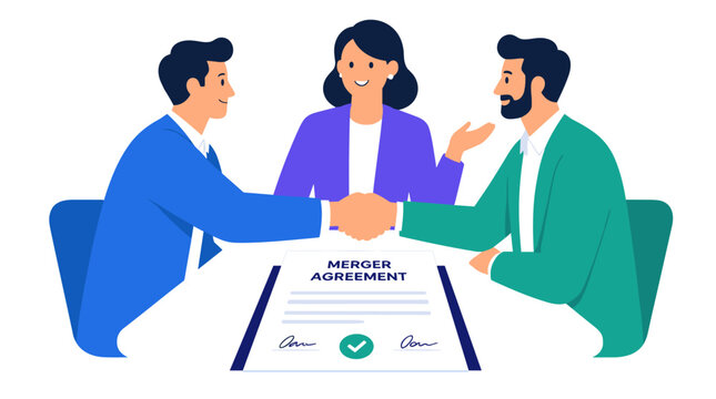 Business Partners Signing an Agreement.