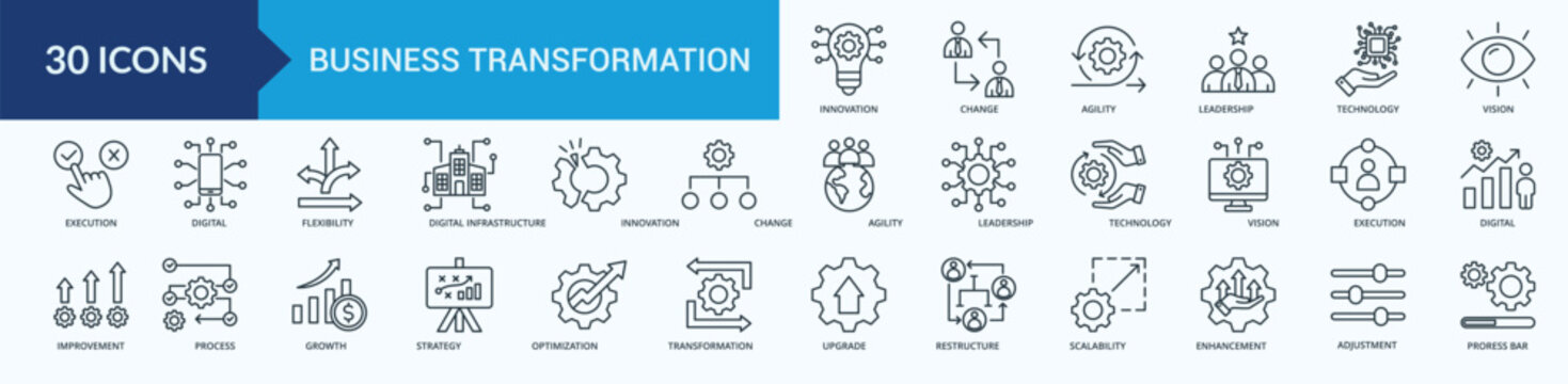 Business Transformation Icon Pack illustration Vector