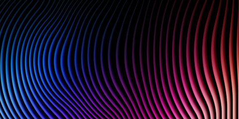 Obraz premium Abstract waves with gradient blue and red lighting gradient abstract artistic