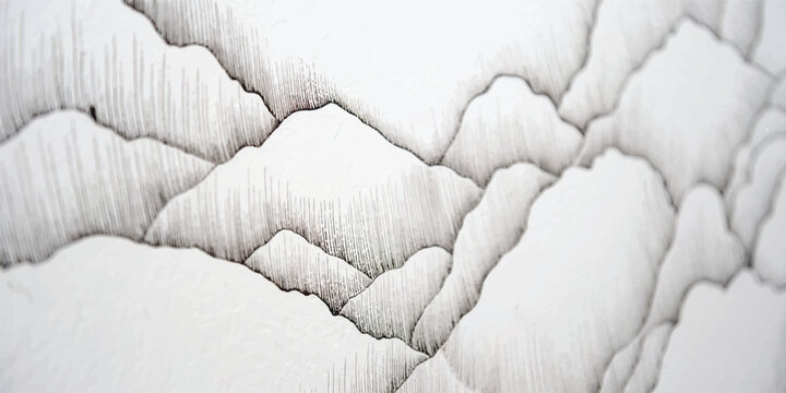 Charcoal pencil drawing of soft organic rounded mounds with hand drawn fine art pencil stroke charcoal graphite abstract monochrome minimalist background creative landscape artistic
