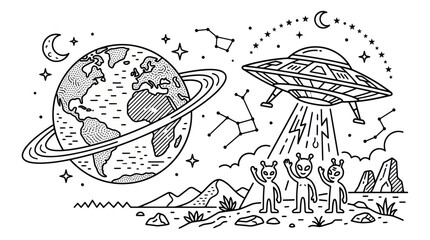 Alien Invasion: UFO, Earth, and Extraterrestrials in Space © Fiji