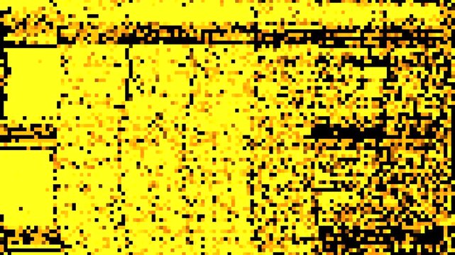 Heavy distortions and glitch effects on computer monitor or television screen