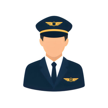 Professional Airline Pilot in Uniform Standing with Confident Posture and Gold Epaulettes