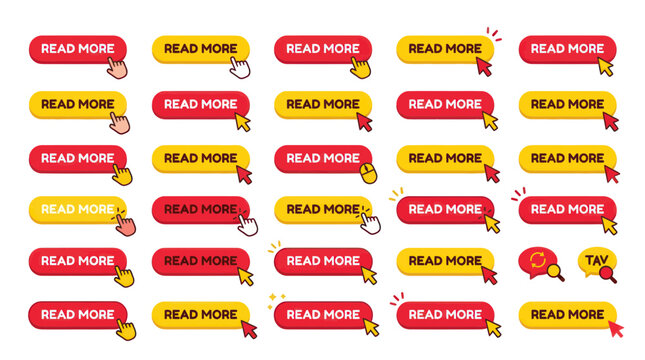 read more stickers, call to action buttons
