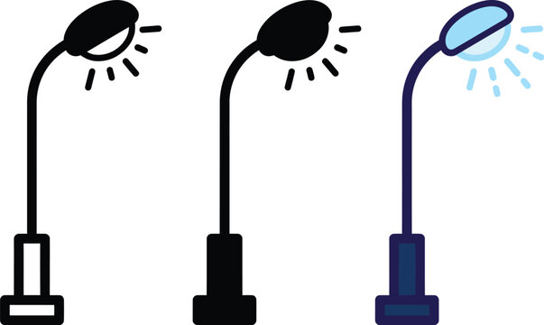 Urban Lighting Icon Collection, Street lamp icon
