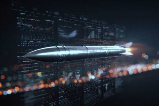Streamlined missile design emphasizes futuristic high-speed capa