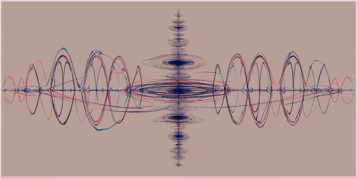 Vibrant multicolored waveform graphic design.