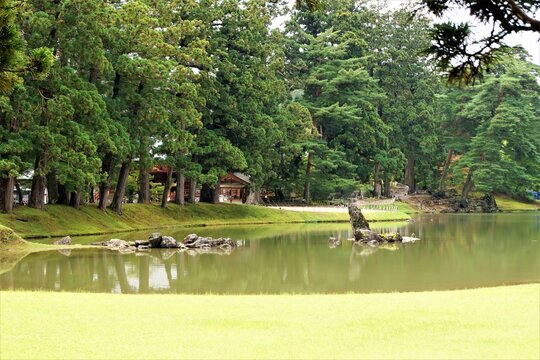 平泉の風景　毛越寺庭園