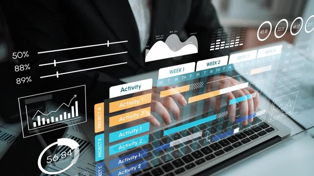 Businessman Analyzing Data with Modern Technology and Digital Dashboard for Enhanced Productivity and Decision Making in a Professional Environment. Entropy.