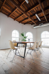 Fototapeta premium Modern minimalist office space design.
