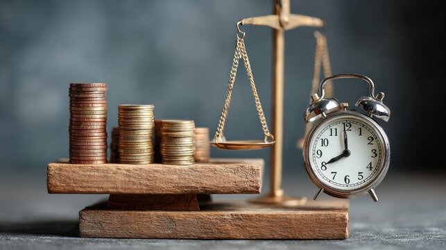 time and finance balance concept