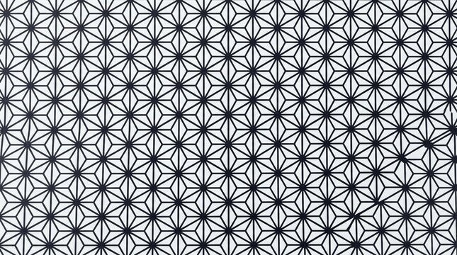 Traditional japanese geometric asanoha pattern design with geometric, japanese