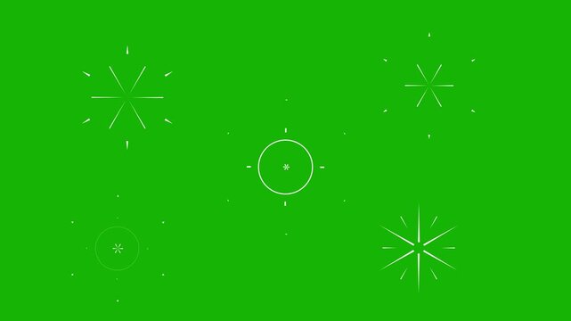 4set pack Circle Bursts And Sparks Animation on Green Screen background. Circle Burst Motion Graphics in After Effects pop up line animation line, shiny, blast star ribbon, bubble.