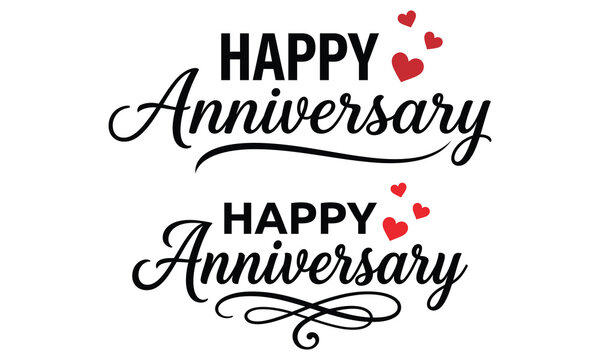 Happy anniversary greeting card design