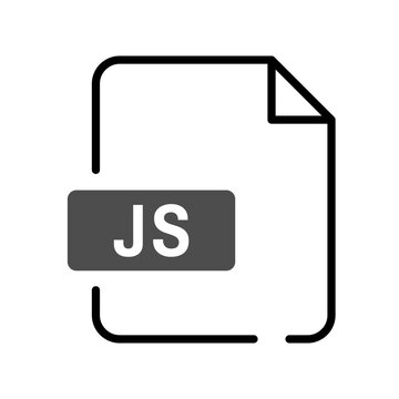 JS file format icon, JavaScript code document symbol