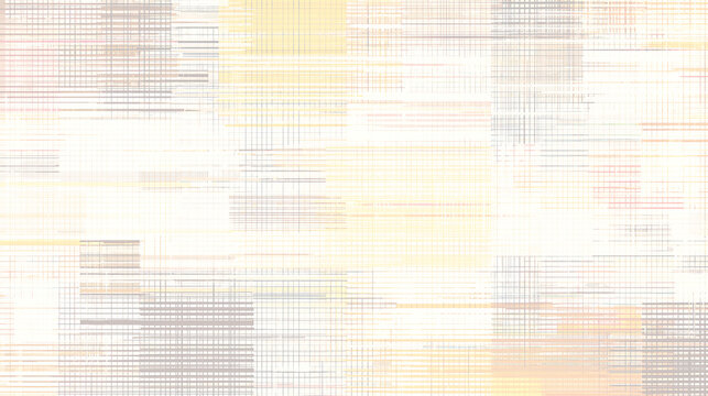 Abstract colorful glitch grid effect on transparent background with yellow and brown geometric distortion.