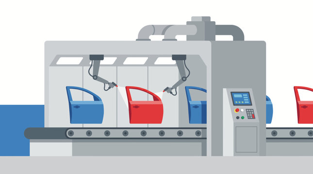 Automatic Paint Spraying Booth for Automotive Body Panels