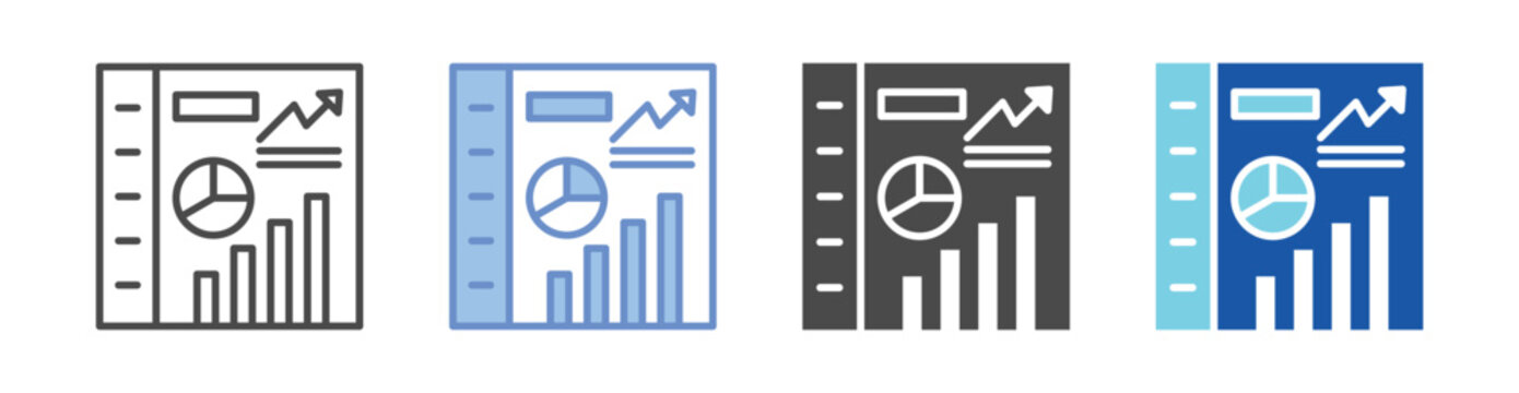 Dashboard Icon Set With Multiple Styles Vector Illustration